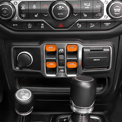 Jimen Center Console Window Button Switch Cover