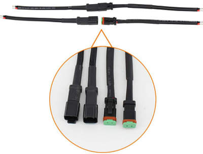Szdystar Replacement DT 2 Pin Male Female Wiring Harness for Fog Lights or Driving Lights