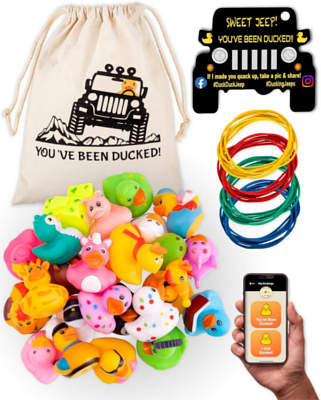 Happy Duckers Jeep Rubber Ducks for Ducking Kit