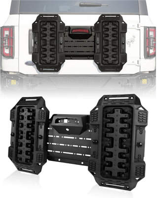 JROAD Rear Spare Tire Delete Frame w/Recovery Boards