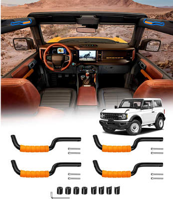 Sunsdrew Non-Slip Cotton Front&Rear Roll Bar Grab Handles