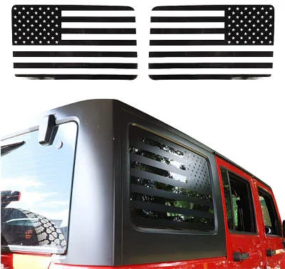 JeCar American Flag Window Decal Vinyl