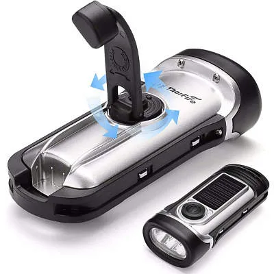 ThorFire Solar Powered Waterproof LED Flashlight