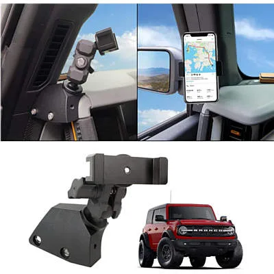 FUNY Dashboard Left Side Anti-Shake Phone Holder Mount
