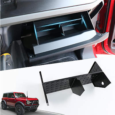 ANMOSVO Divide Glove Box Compartment Tray for Ford Bronco 2/4DR