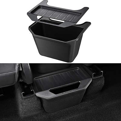 BASENOR Rear Center Console Organizer with Anti-Slip Lid Cover Model Y