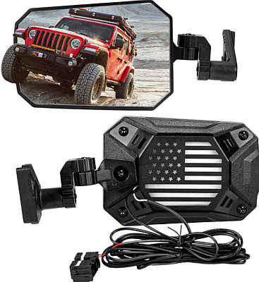 JOYTUTUS Mirrors Doors Off US Flag Pattern with Light