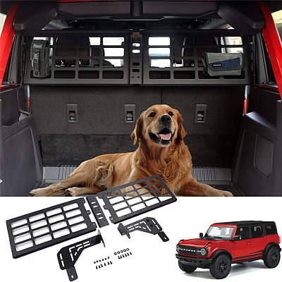 Mabett Adjustable Pet Divider Carbon Steel Molle Panel for Bronco Hard Top