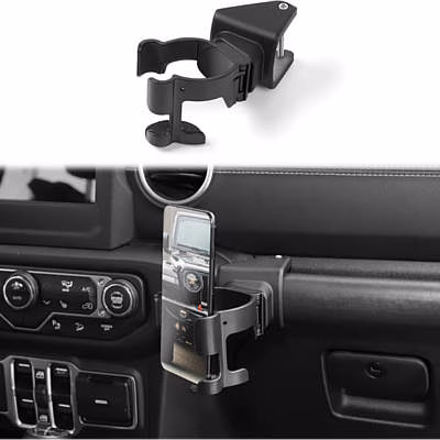 PDKLIN Multi-Function Drink Cup Holder + Phone Mount Holder