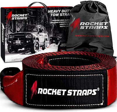 Rocket Straps Premium Heavy Duty Tow Strap - Emergency Off Road