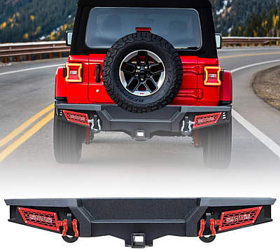 SUNPIE Rear Rock Crawler Bumper w/ 2inch Hitch