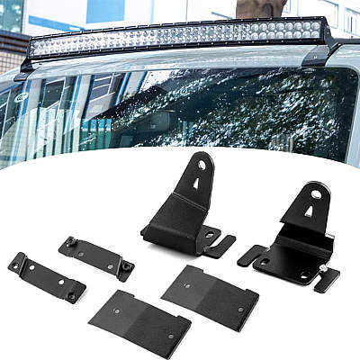 Wsays Curved Light Bar Mounting Brackets Over-Windshield