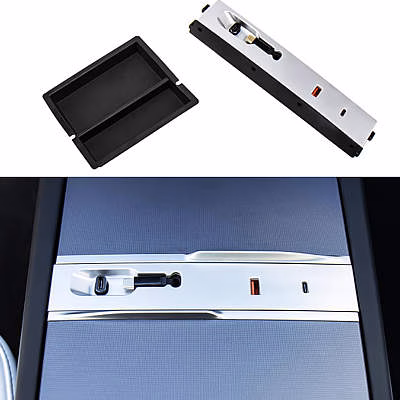 Carwiner USB Retractable Hub Docking Station for 2024 Tesla Model 3 Highland