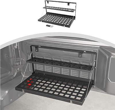 CheroCar Foldable Tailgate Aluminum Table Rear for Jeep Wrangler JL