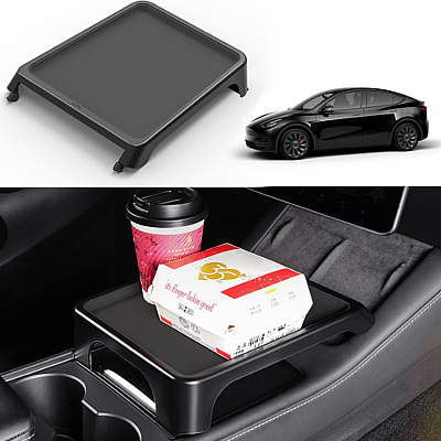 FITALLUS Slideable Center Console Food Tray for Tesla Model Y/3