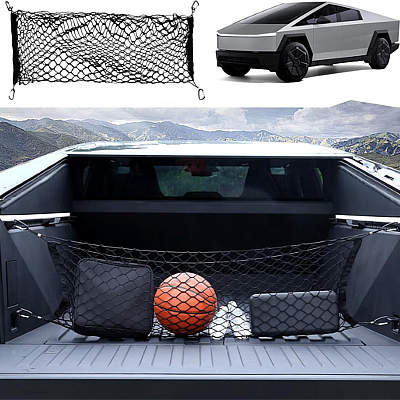Foronetry Truck Bed Cargo Mesh Net for Tesla Cybertruck 2024