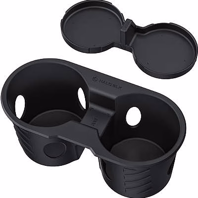 HALOBLK Center Console Cup Holder Insert with Rear Seat Cup Coaster Tesla Model 3 Highland