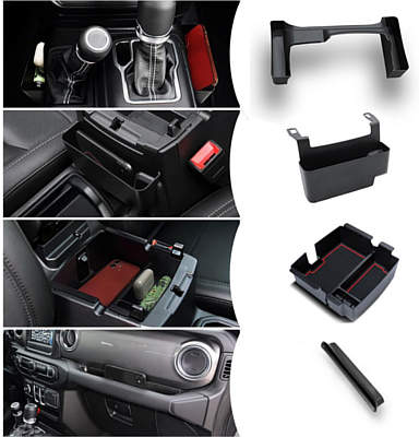 J Y Duo Upgraded Center Console Organizer for Wrangler JL