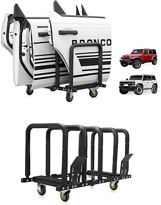 JROAD Door Hanger Storage for Jeep Wrangler/Gladiator; Ford Bronco Movable