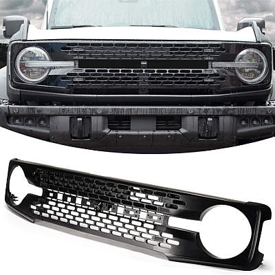 KIWI MASTER Front Bumper Mesh Grill (Included letters, Paint-able)