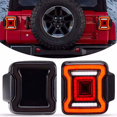 Kiwi Master Smoked LED Tail Lights for Jeep Wrangler