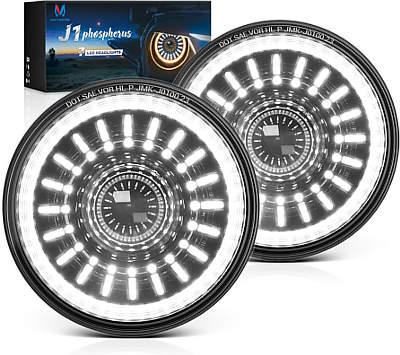 MICTUNING Anti-glare LED Headlights with Start-up Gradient Welcome Halo