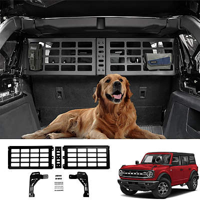Mabett Adjustable Dog Barrier (Molle Panel) for Ford Bronco Soft Top 4-Door