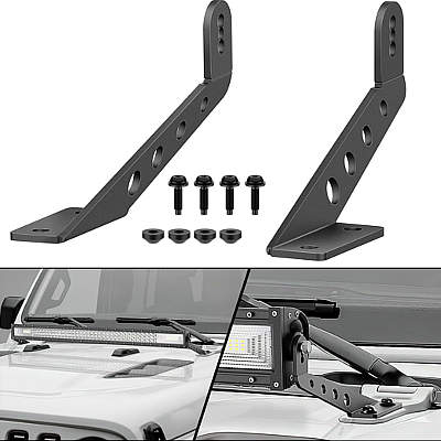 Nilight Hood Straight Light Brackets LED Light Bar