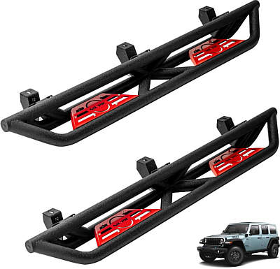 OEDRO Running Boards with Two Stairs Design for Jeep Wrangler JL 4 Door
