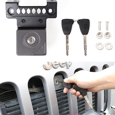 RERPRO Anti-Theft Hidden Hood Latches Locking for Wrangler Unlimited