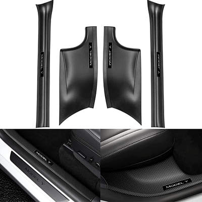 Topfit Front and Rear Threshold Protection Pad for 5 Seater Model Y