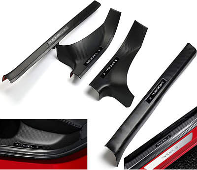 Topfit Underseat Protector ABS 2nd Row Kick Covers for Tesla Model Y