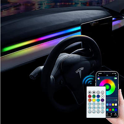 Uxcer Neon LED Strip Light with App Control for Dashboard for Model 3/Y
