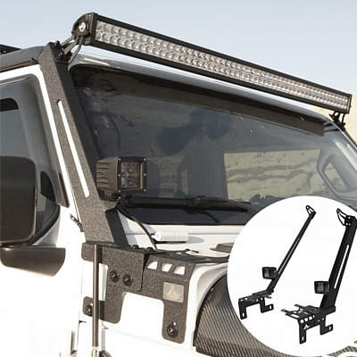 WOLFSTORM A-Pillar LED Lights Bar Mounting Brackets for Jeep Wrangler JL