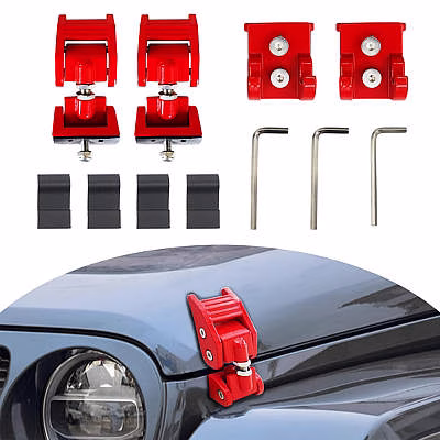 WWFGYX Hood Latches Kit for Jeep Wrangler JK/JL and Jeep Gladiator
