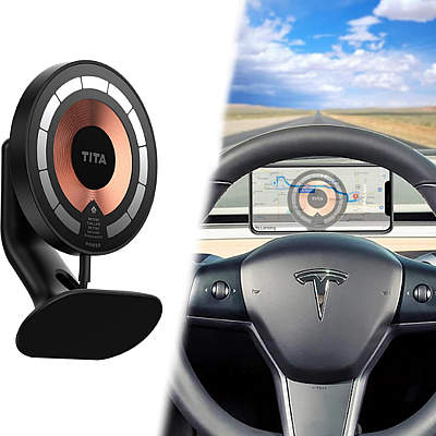 WildLoop MagSafe Mount Phone Charger with USB-C Cable for Tesla 3/Y