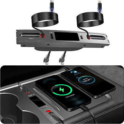 XINTUO Center Console USB Hub Compatible for Tesla Model Y/3