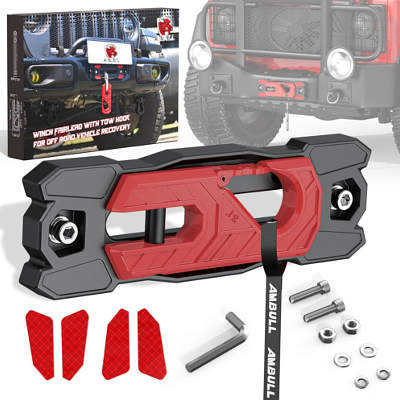 AMBULL Winch Fairlead with Tow Hook for Off-Road Vehicle Recovery