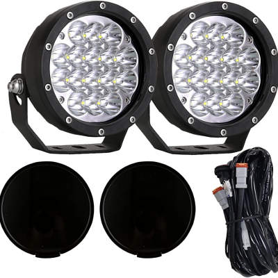 BIGLION.X Pair Round Led Offroad Driving Lights for Jeep, Car, Trucks, SUV, UTV, ATV