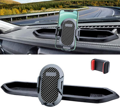 DIAMOOKY Phone Holder Dash System Kit w/Storage Tray