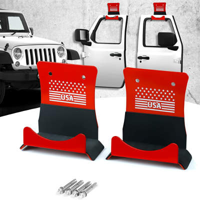 HYEMEI Wall Mount Door Hangers for All Jeeps Wrangler