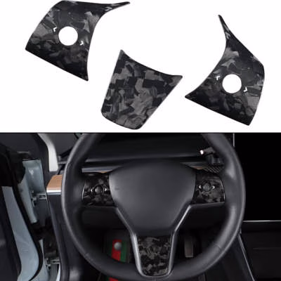 JSWAN Real Carbon Fiber Steering Wheel Frame Cover