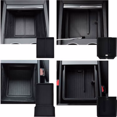 Jawjut Center Console Lower Organizer for 2024 Tesla Model 3