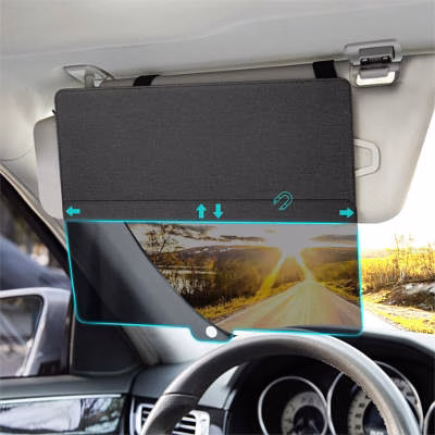 NAZZO Sun Visor Extender Safe Driving for Car, SUV