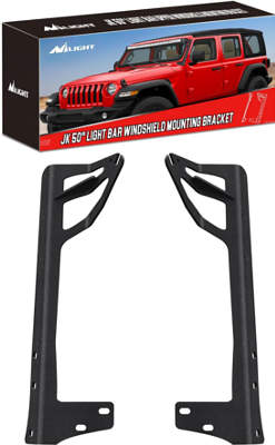 Nilight Windshield Frame Mounting Bracket for LED Light Bar on Wrangler JK