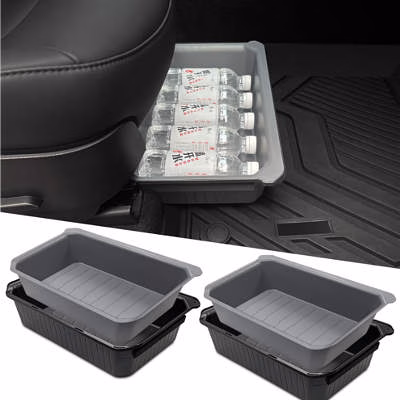 RAZOVEYI Double Layer Driver Passenger Underseat Storage Tray