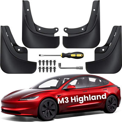 REEVAA All-Weather Mud Flaps Tesla 3 Highland