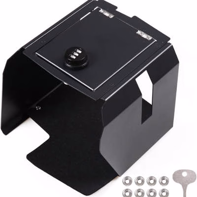 RERPRO Armrest Vault Security Organizer Tray with 3 Digit Combo Password