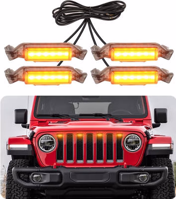 SDPVorn Grill Lights for Jeep Wrangler JL JLU