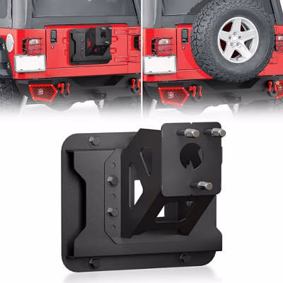 SUORTO Adjustable Spare Tire Carrier up to 40 inches Jeep Wrangler TJ